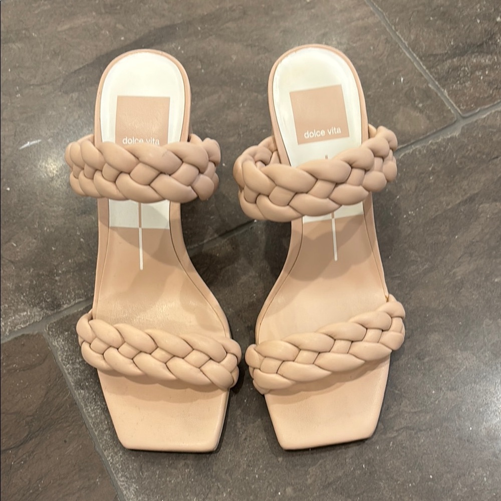 Dolce Vita Braided Sandals in Nude